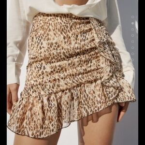 Zara Animal Print Mini Skirt